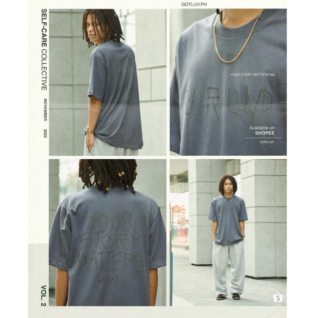 GotLuv “YOUR STORY MATTERS TEE” Steel Grey