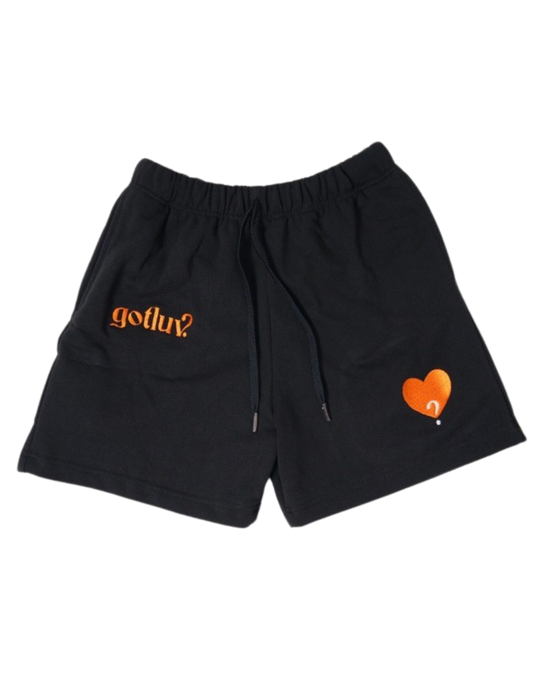 GotLuv "Self Love Is Enough Sweat Shorts" Smoky Black